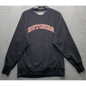 NCAA Rutgers Scarlet Knights Steve & Barry's Football Sweatshirt Mens XL Black